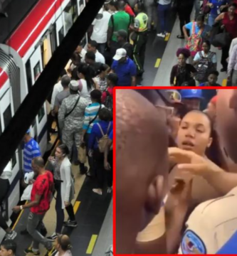 Trifulca en el Metro de Santo Domingo