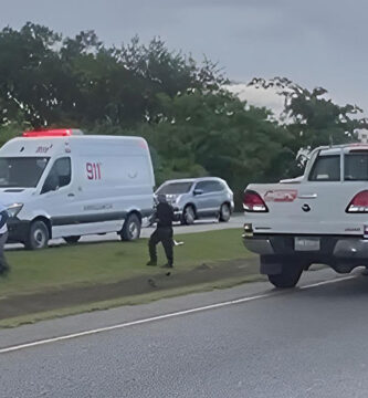 Accidente en la autopista el Coral