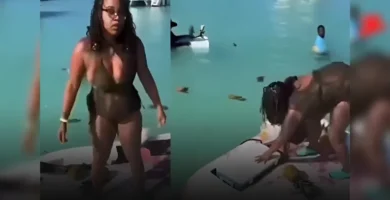 Una turista en Punta Cana